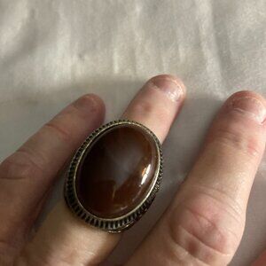 Vintage Brown Oval Ring